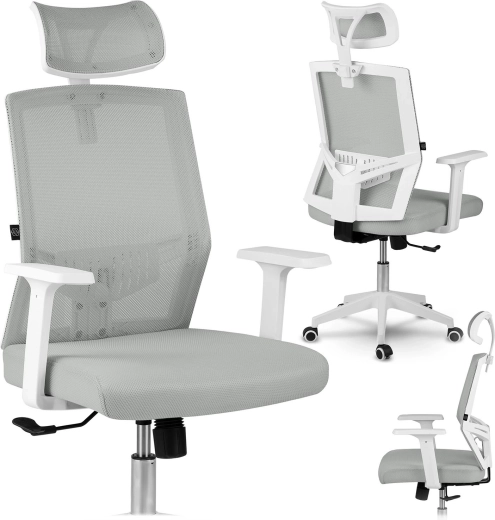 Ergonomická kancelárska stolička z mikrosiete Sofotel Rotar, sivá