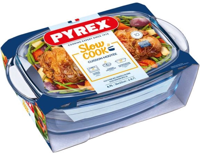Sklenený pekáč s vekom PYREX 6,7 l