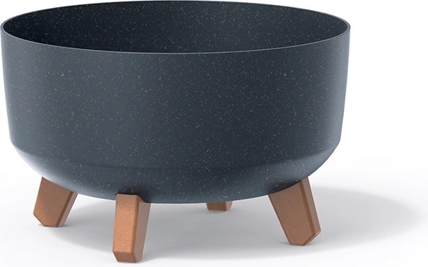 Kvetináč Gracia Low Eco Wood 28,5 cm – antracit