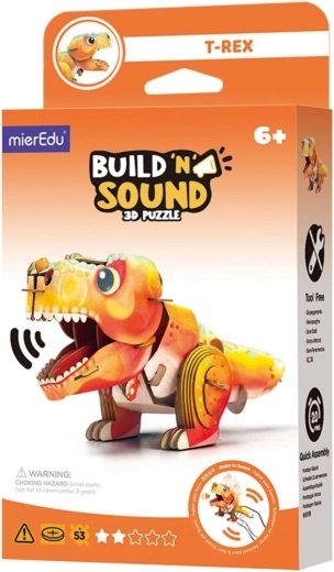 Puzzle 3D MierEdu Postav a počúvaj – Tyrannosaurus Rex