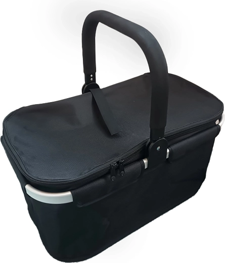 Skladací nákupný košík Toro s vekom na zips 48 × 28 × 25 cm