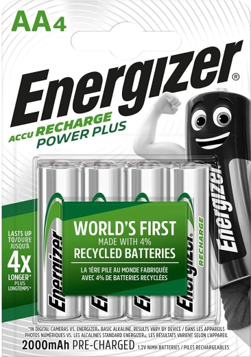 Nabíjacie batérie Energizer Power Plus AA 2000 mAh – 4 ks