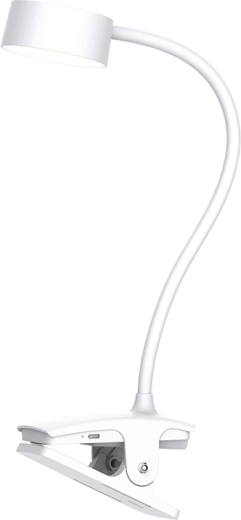 Solight LED nabíjacia stolná lampička s klipom 2 W, 210 lm, 3CCT, biela