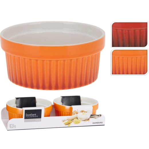 Porcelánové zapekacie misky 2 ks červené Excellent Houseware