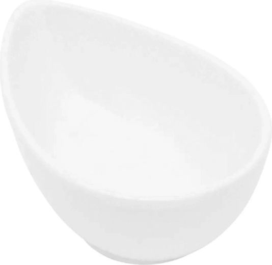 Pravidelná porcelánová miska Kropla krémová 10 cm, 100 ml