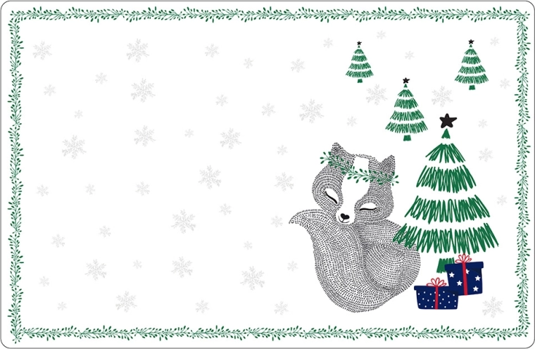 Stolová podložka Winter Friends líšky 28 × 43 cm