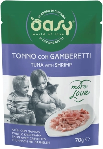 Oasy More Love kapsička pre mačky tuniak s krevetami 70 g