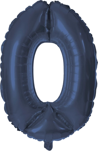 Fóliový balónik číslica 0 30 cm modrý TORO