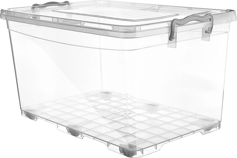 Plastový úložný box Multi obdĺžnikový s kolieskami vysoký 50 l