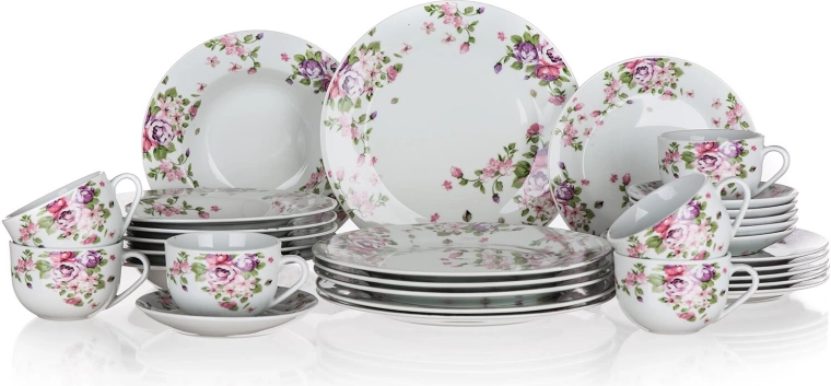 Porcelánová jedálenská súprava Beauty 30 dielov