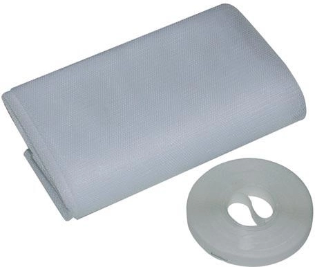 Okenná sieť proti hmyzu 150 × 130 cm, biela, samolepiaca so suchým zipsom