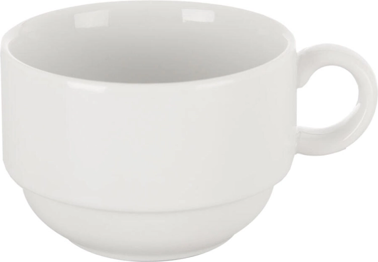 Porcelánový stohovateľný hrnček 180 ml MONA Tonda – biely