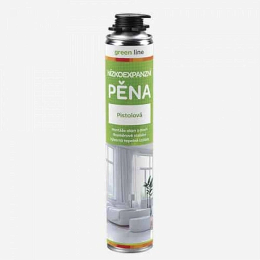 Nízkoexpanzná pištoľová montážna pena GREEN LINE 750 ml