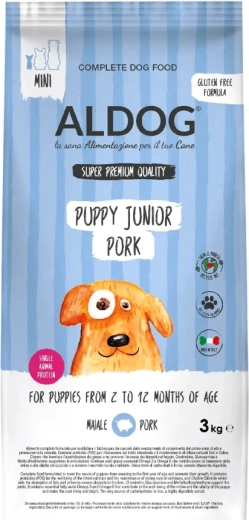 Aldog Puppy-Junior Pork Mini granule pre šteniatka malých plemien, bravčové 3 kg