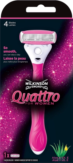 Dámsky holiaci strojček WILKINSON QUATTRO FOR WOMEN + 1 hlavica