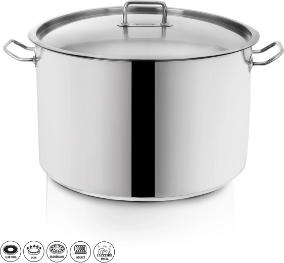 Nerezový hrniec Stock s pokrievkou 30 l