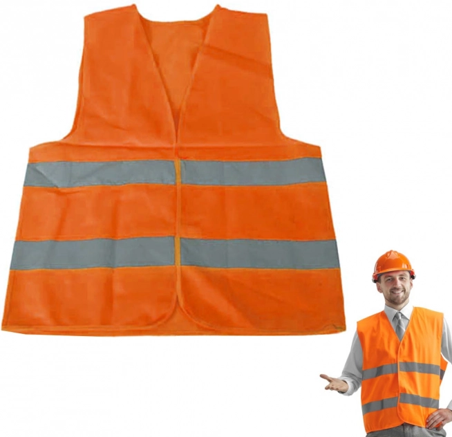 Výstražná reflexná vesta oranžová XL