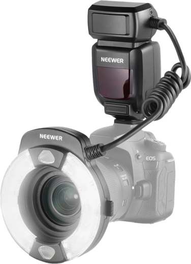 Kruhový makro blesk Neewer RF1-C pre Canon E‑TTL