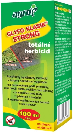 Agro Glyfo Klasik Strong totálny herbicíd 100 ml