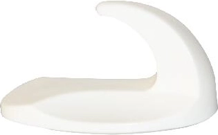 Samolepiace oválne háčiky, biele, 2 ks