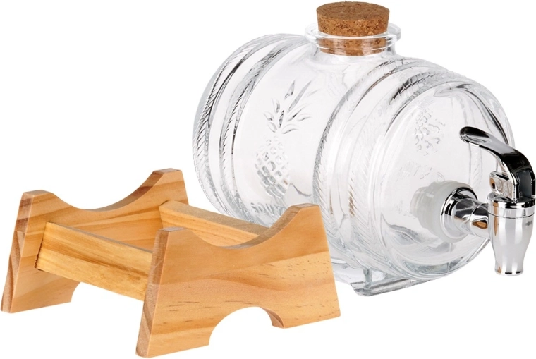 Štýlový tvar sudu z pevného skla