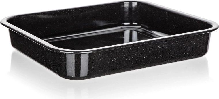 Smalťovaný pekáč CULINARIA Black 41 × 37 × 7 cm