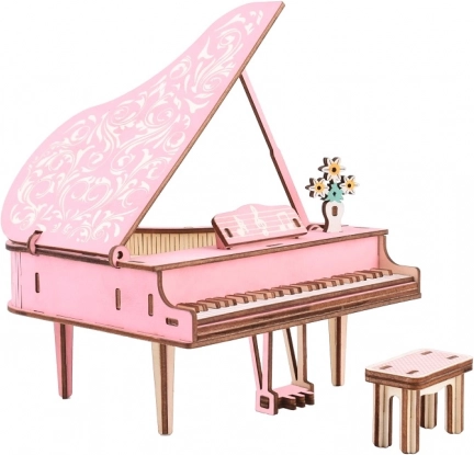 Drevené 3D puzzle piano WOODCRAFT