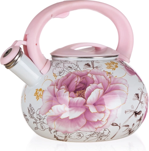 Smaltovaná kanvica na čaj 3 l MAGNOLIA, priemer 22,5 cm
