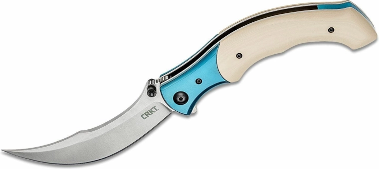 CRKT Ritual Ivory Blue zatvárací vreckový nôž 11 cm