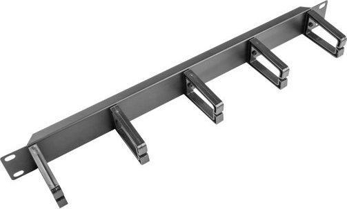Organizér káblov do 19" racku 1U, typ B, čierny