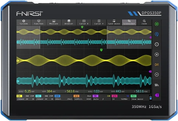 Fnirsi DPOS350P digitálny osciloskop 4 v 1