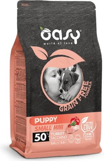 Oasy Grain Free Adult Small/Mini krmivo pre psy s morčacím mäsom 2,5 kg