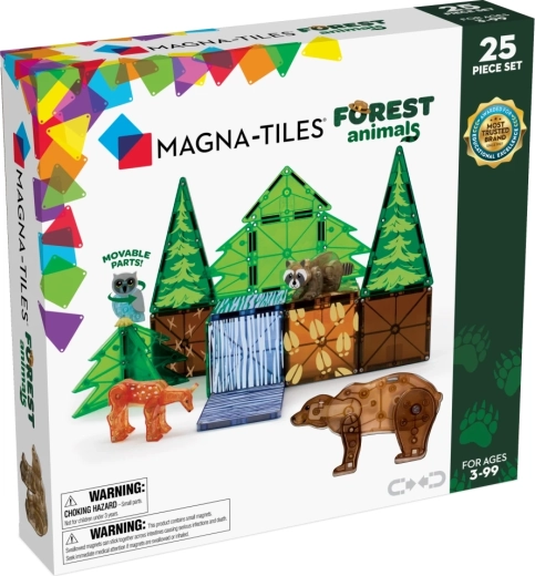MAGNA-TILES magnetická stavebnica lesné zvieratá (25 dielikov)