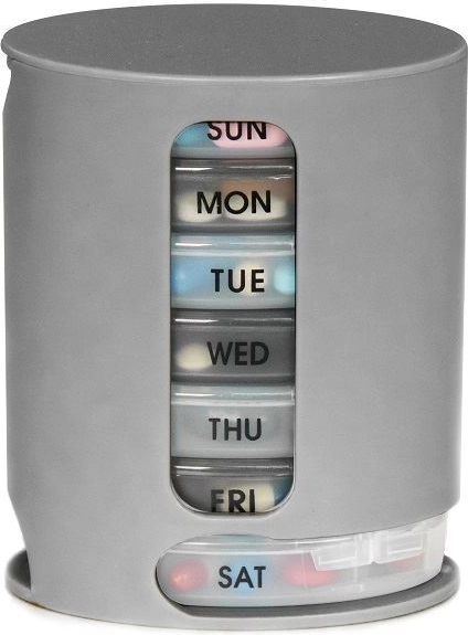 Týždenný organizér na lieky – box na pilulky so 7 dňami a 4 priehradkami – Týždenný organizér na lieky