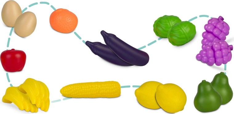 Bohatý set potravín a doplnkov