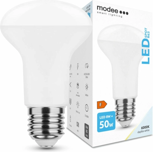 LED žiarovka E27 8W studená biela MODEE Smart Lighting R63