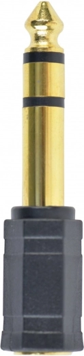 Audio adaptér 6,35 mm TRS (samec) na 3,5 mm jack (samica) – pozlátený