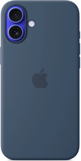Silikónové puzdro s MagSafe pre iPhone 16 Plus – denim