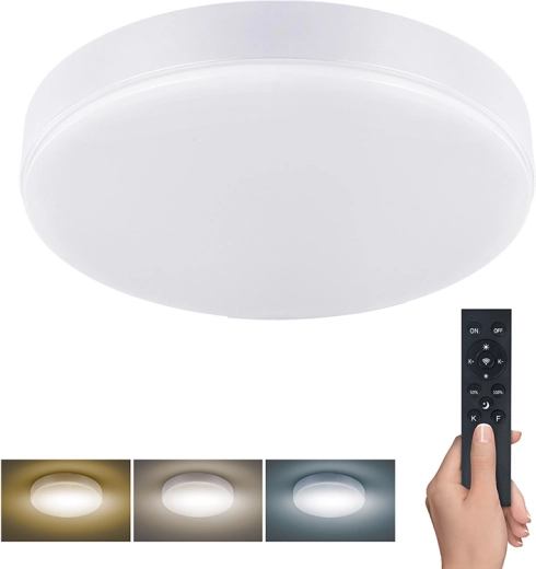 Solight LED stropné a nástenné svietidlo Lecce s diaľkovým ovládaním 50 W, 3000 lm, 40 cm, CCT, stmievateľné, biele