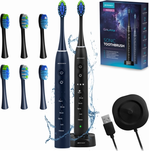 Sonický elektrický zubný kefka BERDSEN Galaxy Duo – sada 2 ks