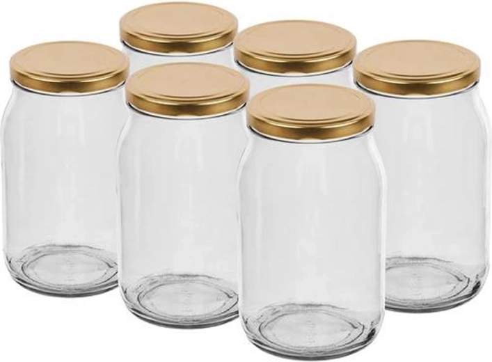 Sada zaváracích pohárov Twist 900 ml s viečkom 82 mm, 6 ks