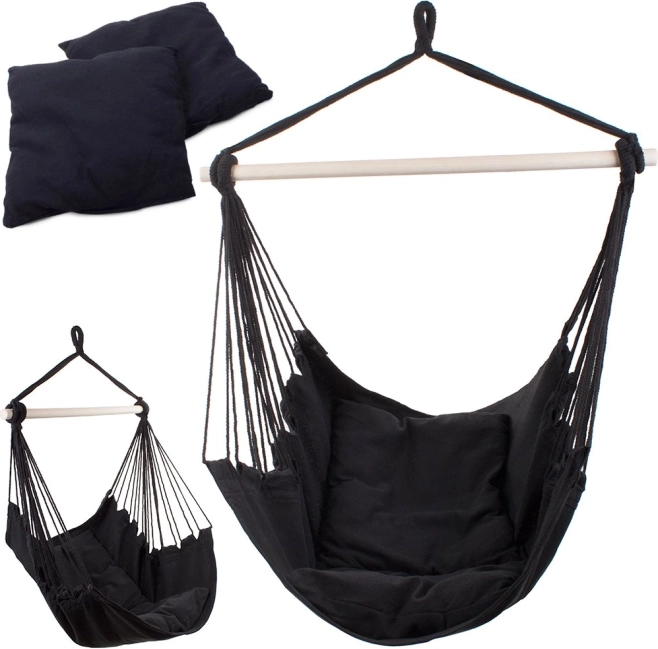 Brazílske závesné hojdačkové kreslo s 2 vankúšmi