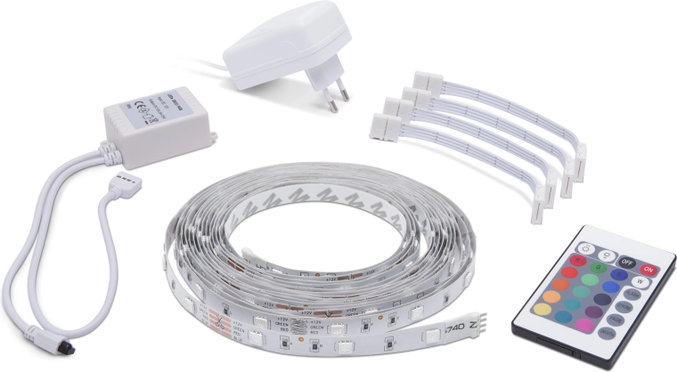 RGB LED pás 5 m s diaľkovým ovládaním