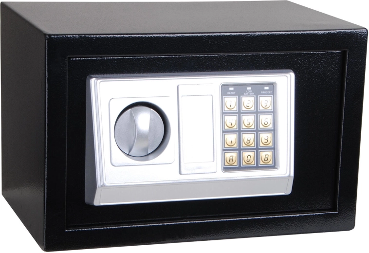 Digitálny trezor 31 × 20 × 20 cm s PIN kódom a núdzovým kľúčom