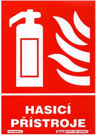 Tabuľka Hasiaci prístroj A4 plast