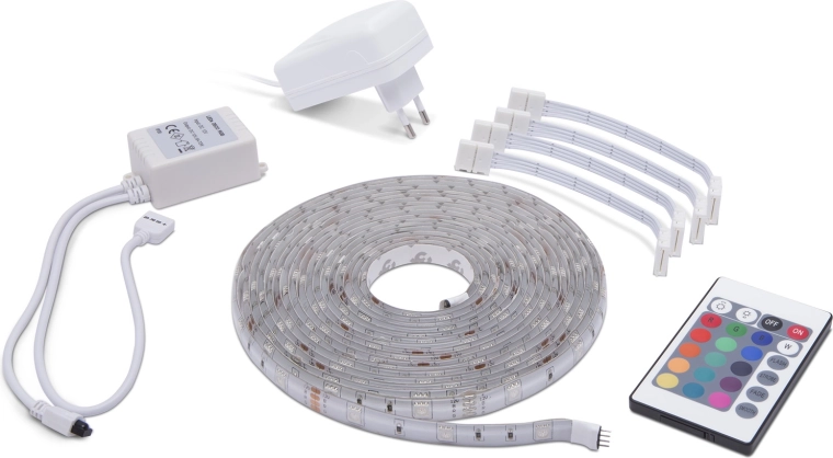 RGB LED pás s diaľkovým ovládaním 5 m
