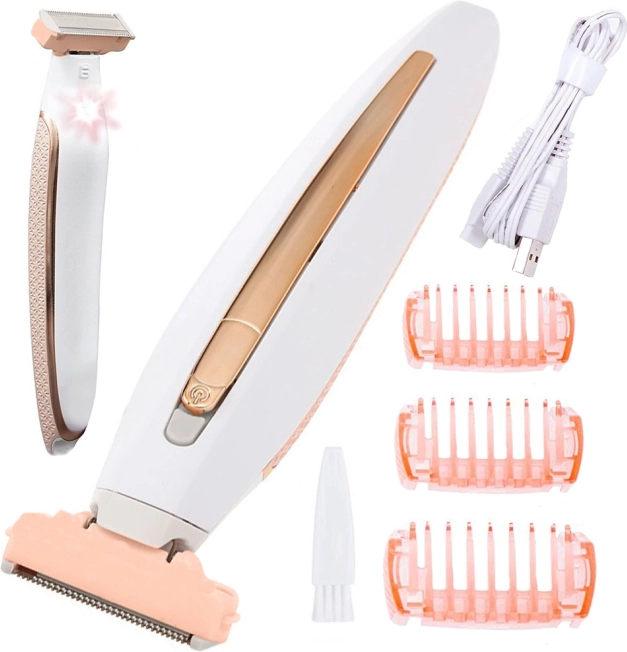 Telový epilátor a holiaci strojček na bikiny s USB nabíjaním