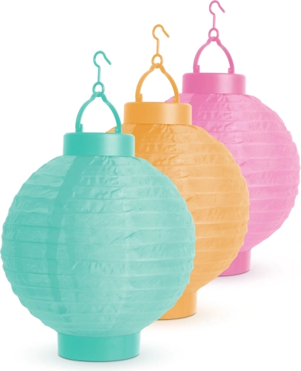 Solárny lampáš so studeným bielym LED svetlom, 21 cm – 1 kus