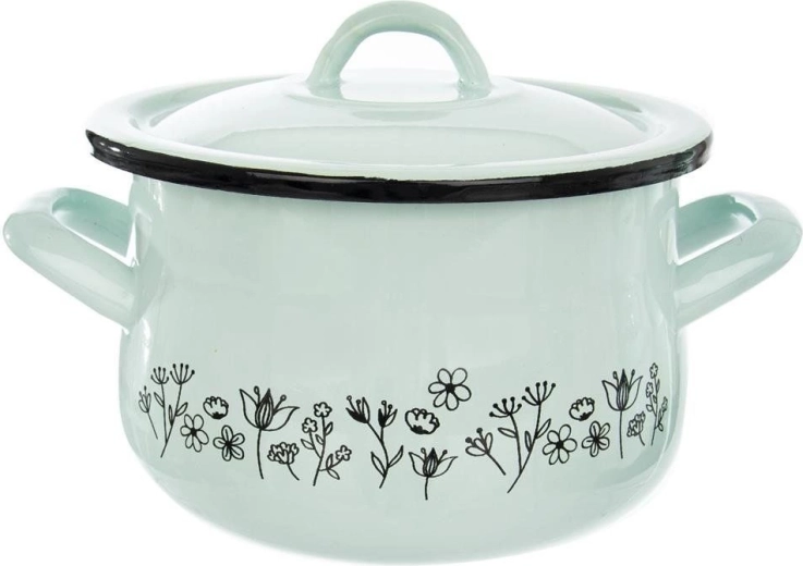 Smaltovaný hrniec s pokrievkou LOUKA 16 cm, 2,3 l