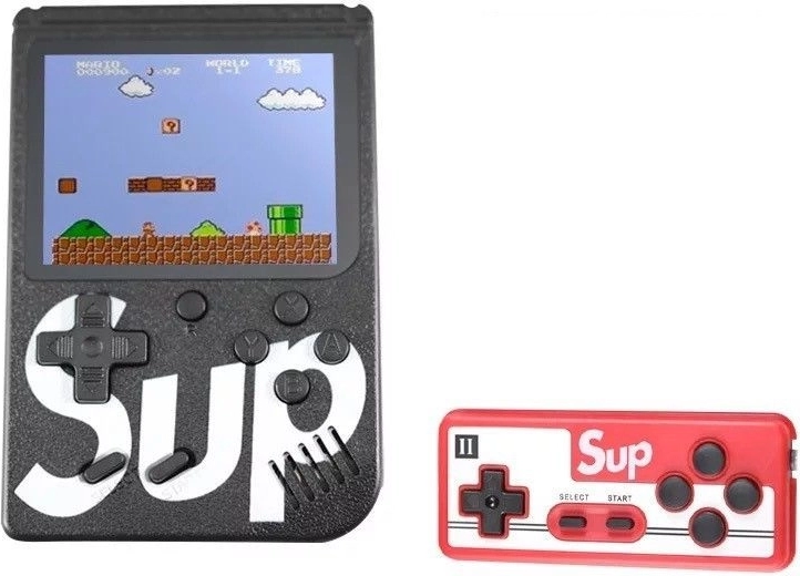 Mini prenosná konzola SUP 400 hier - čierna (pre dvoch hráčov)